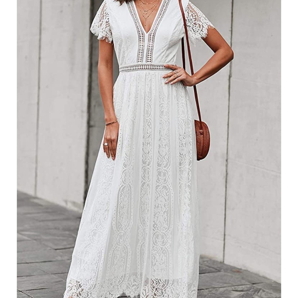 Women’s white lace dress